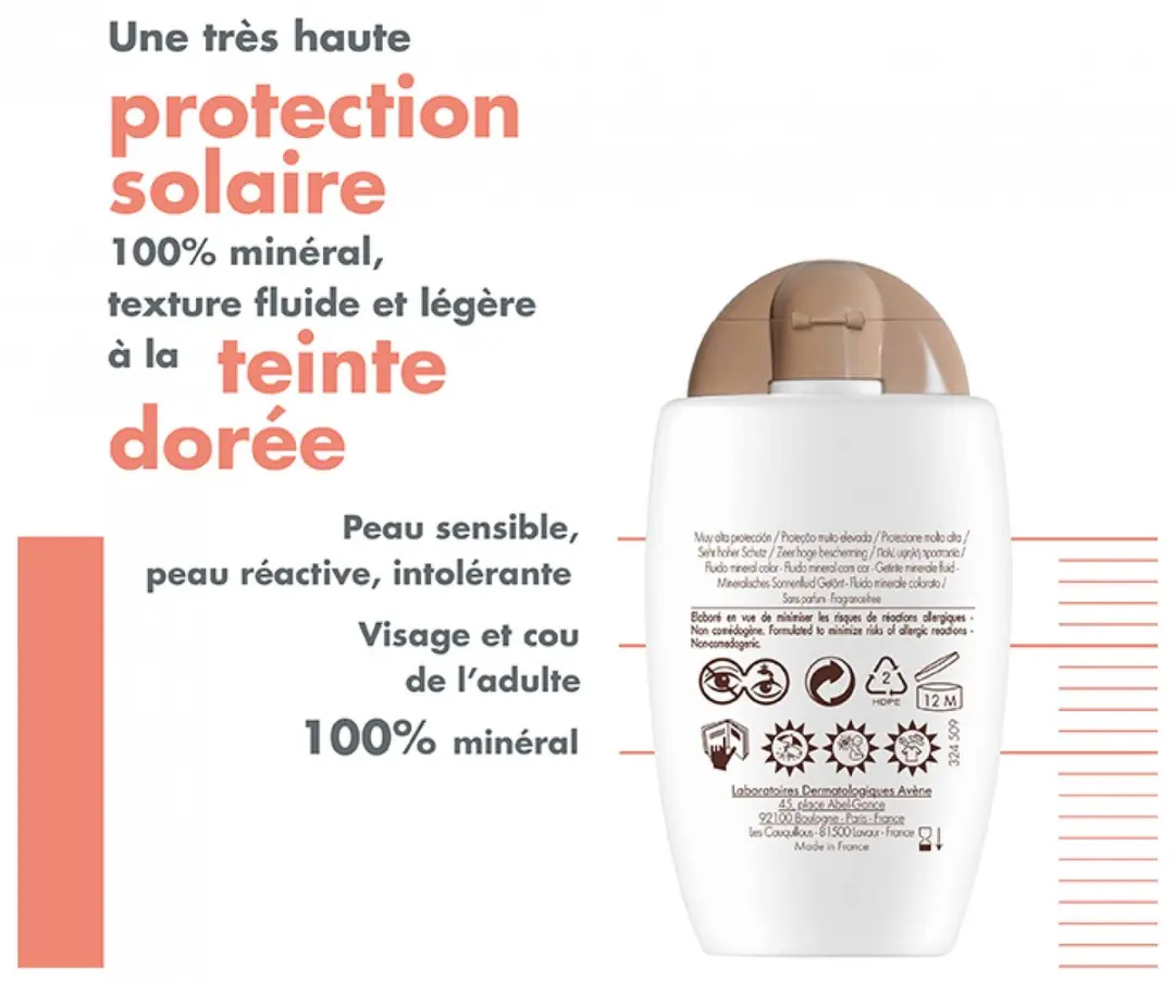 Avène Minerale Getinte Zonfluide SPF 50 - 40ml