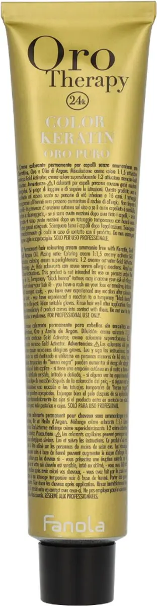 Fanola Orotherapy Permanent Haarverf 8.13 Licht Blond Beige 100ml