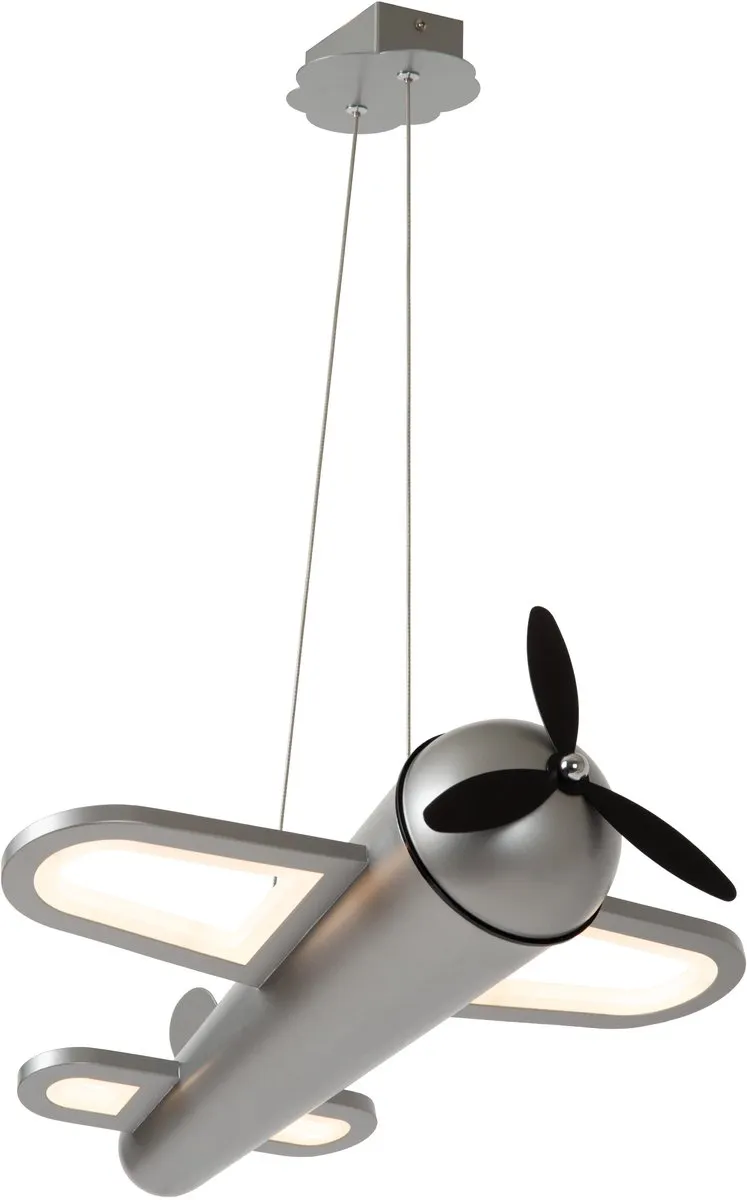 Lucide Fokker Hanglamp - 28W Warm Wit - Grijs IJzer