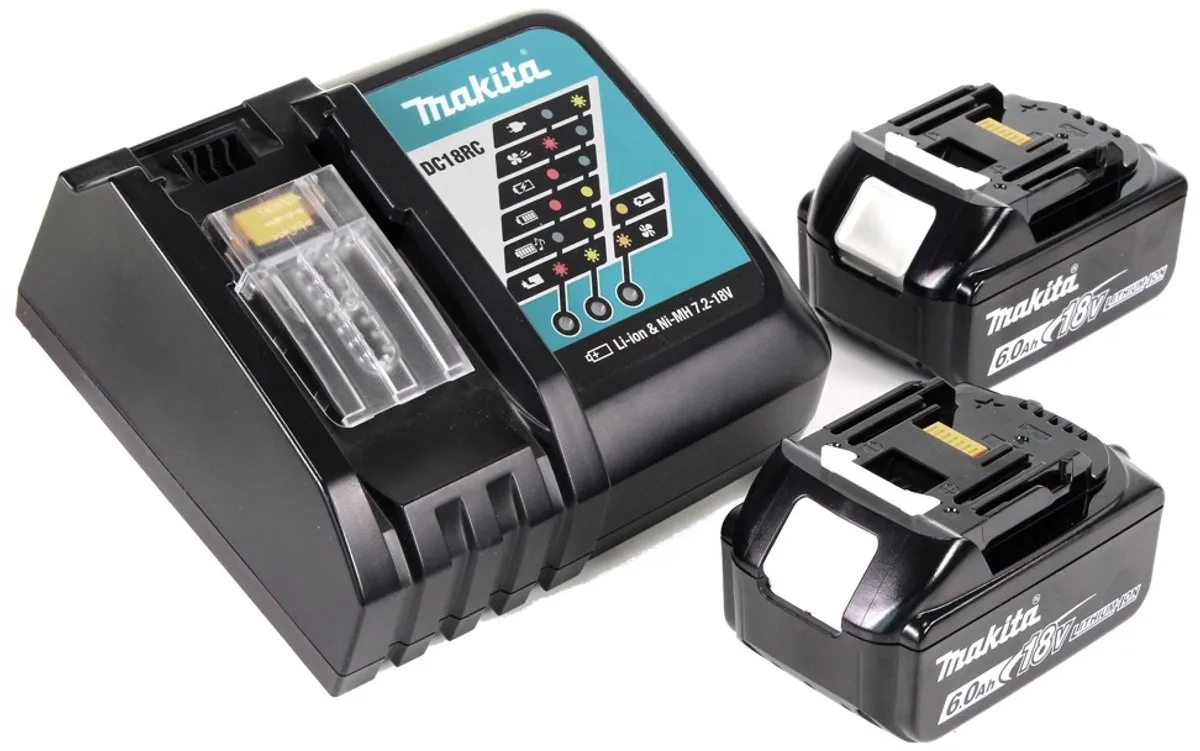 Makita DFS 250 RGJ Accu-Droogbouwschroevendraaier 18V - 2x 6.0Ah + Lader + Makpac