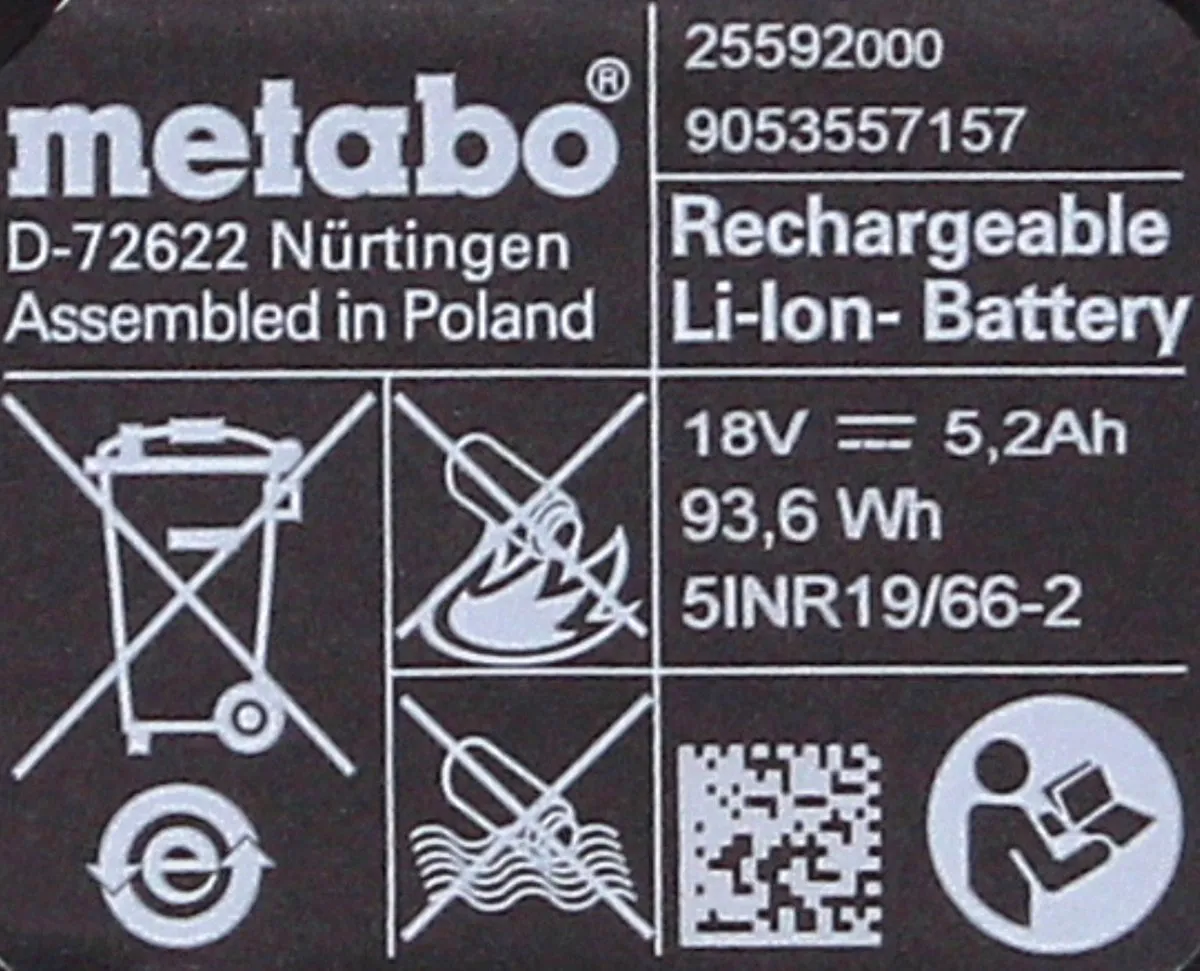 Metabo Li-Power 625592000 Accuset 18V - 2x 5,2Ah