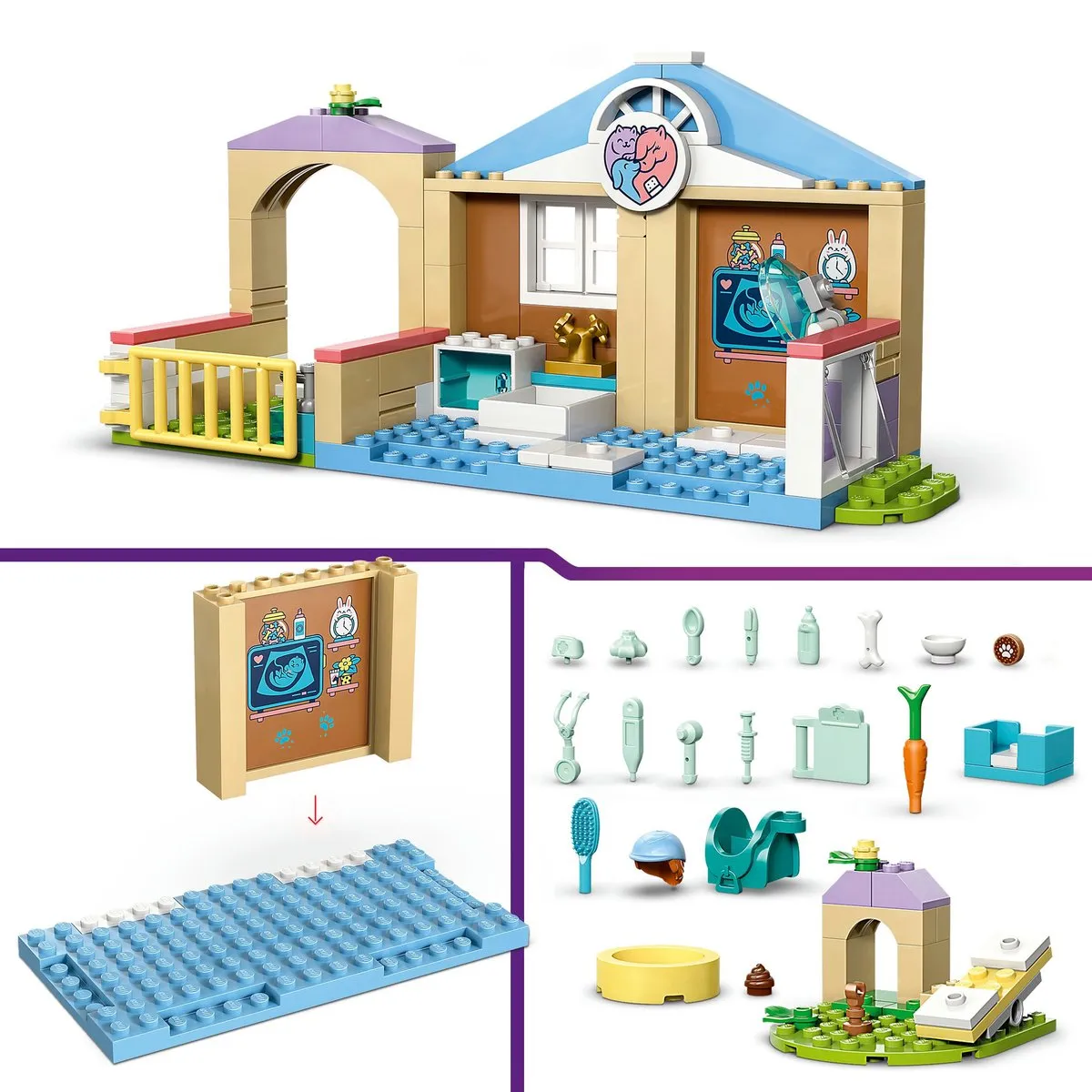 LEGO Friends Dierenkliniek 42696 Bouwset - 141 Stukken - 2 Minifiguren - Multicolor