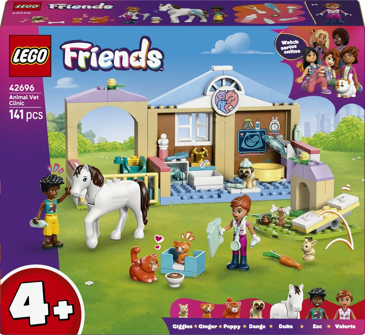 LEGO Friends Dierenkliniek 42696 Bouwset - 141 Stukken - 2 Minifiguren - Multicolor