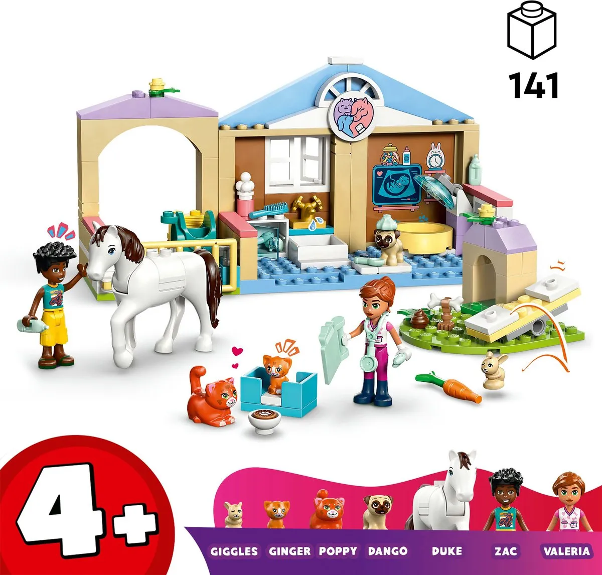 LEGO Friends Dierenkliniek 42696 Bouwset - 141 Stukken - 2 Minifiguren - Multicolor