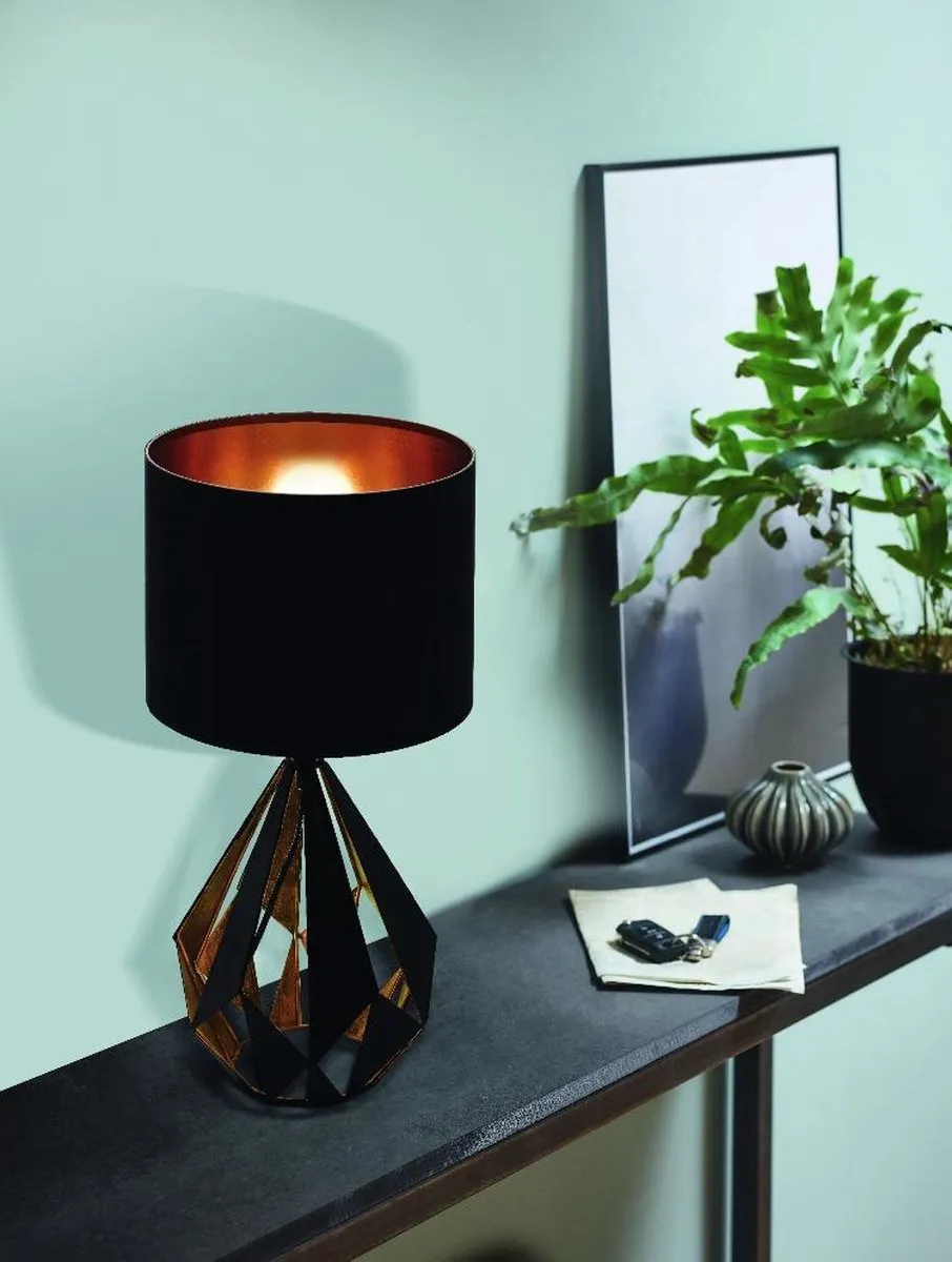 Eglo Carlton 5 Tafellamp E27 - 51cm - Zwart/Koper