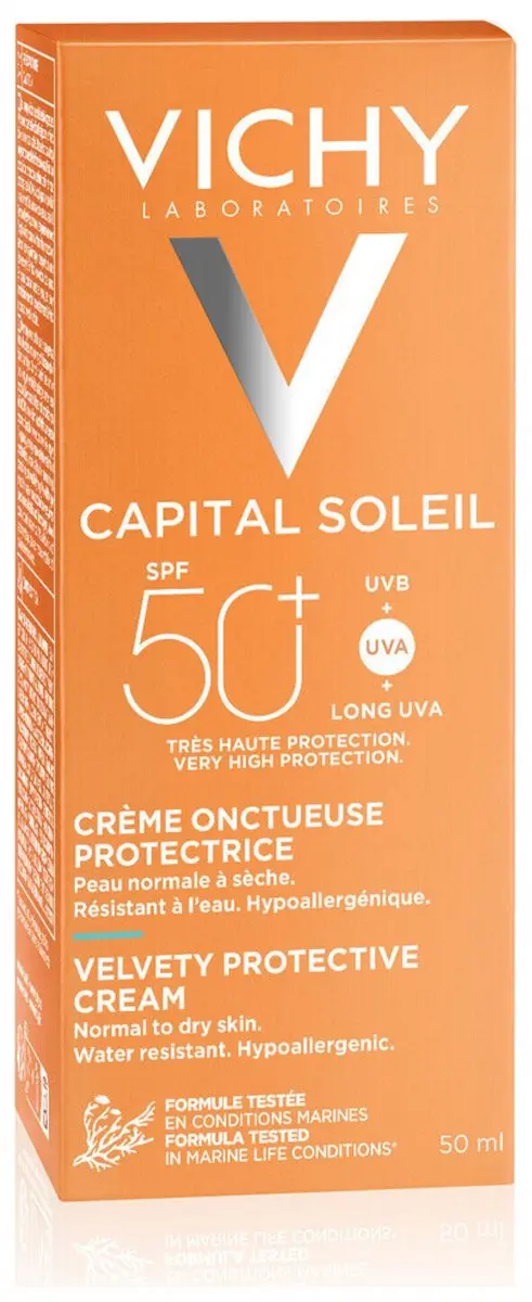 Vichy Capital Soleil Fluweelachtige Zonnecrème SPF50+ 50ml - Gezicht