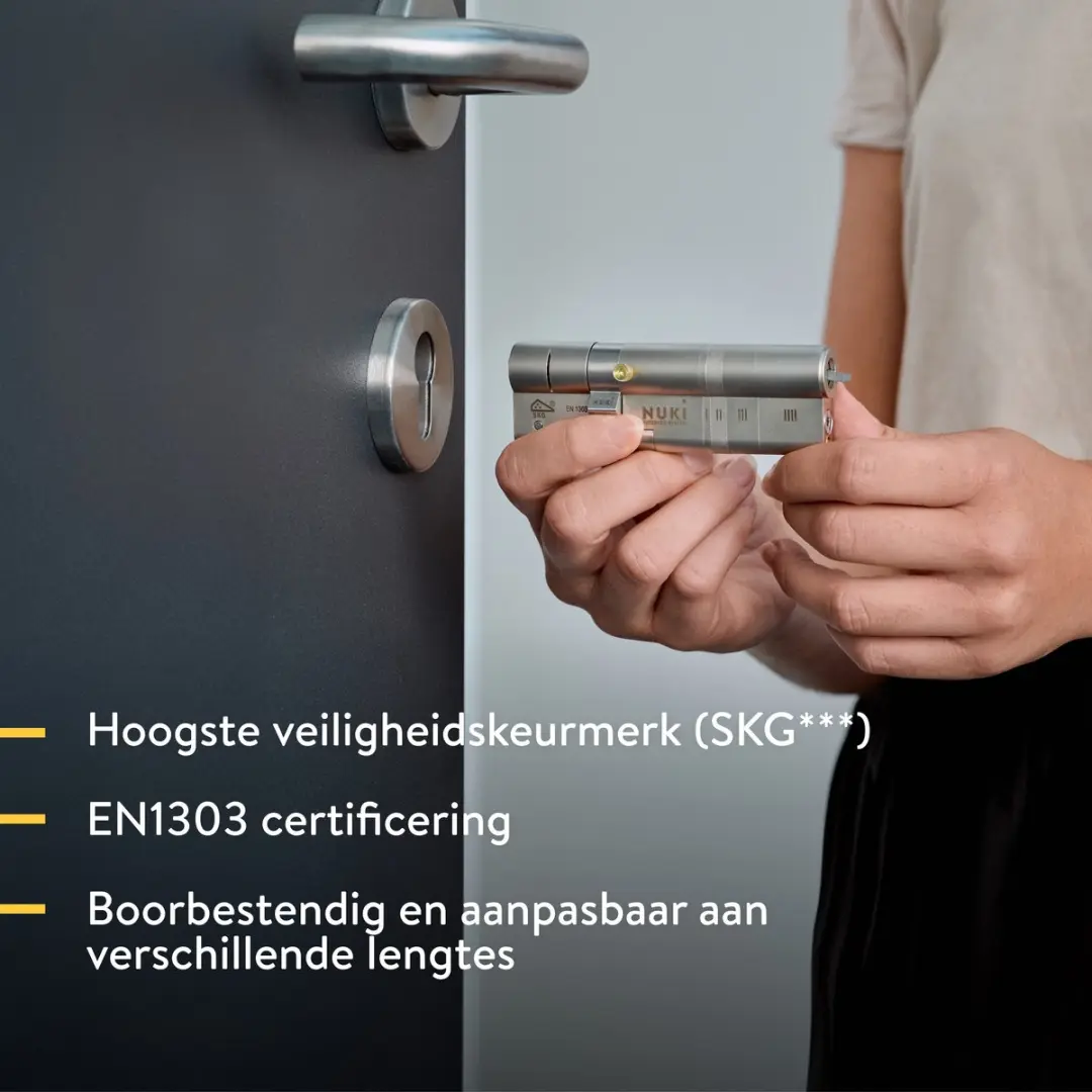 Nuki Smart Lock Ultra Cilinder 30/30mm - Zwart & Wit - afbeelding 6 van 6