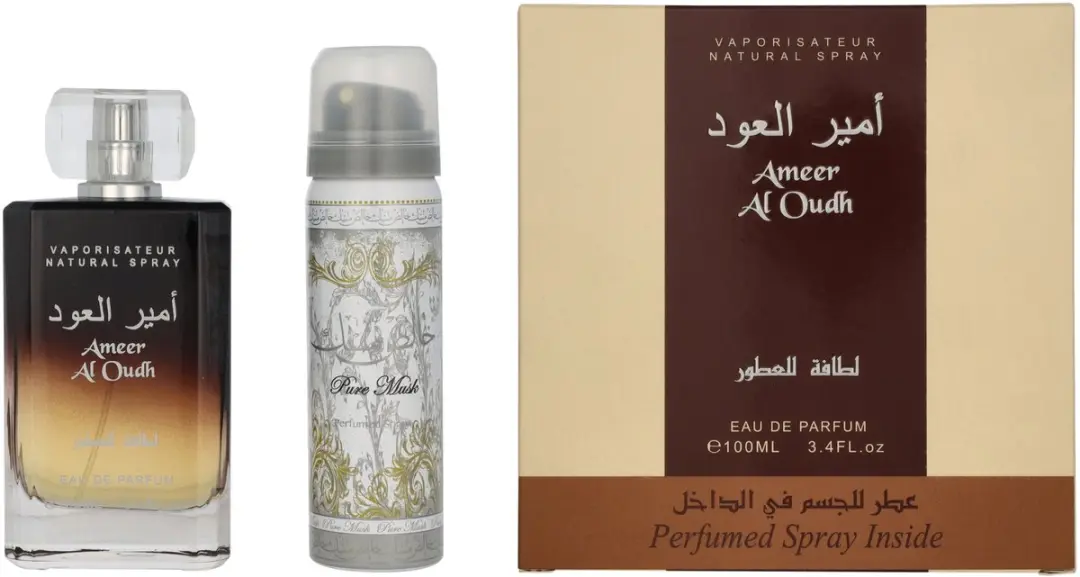 Lattafa Ameer Al Oudh EDP 100ml & Deo 50ml Geschenkset
