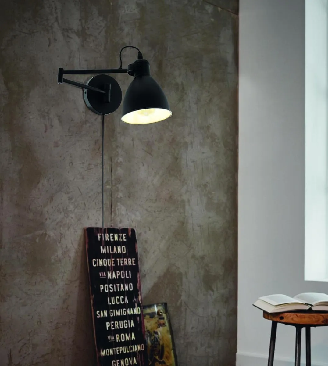 Eglo San Peri Wandlamp E27 - 30cm - Zwart - afbeelding 6 van 6