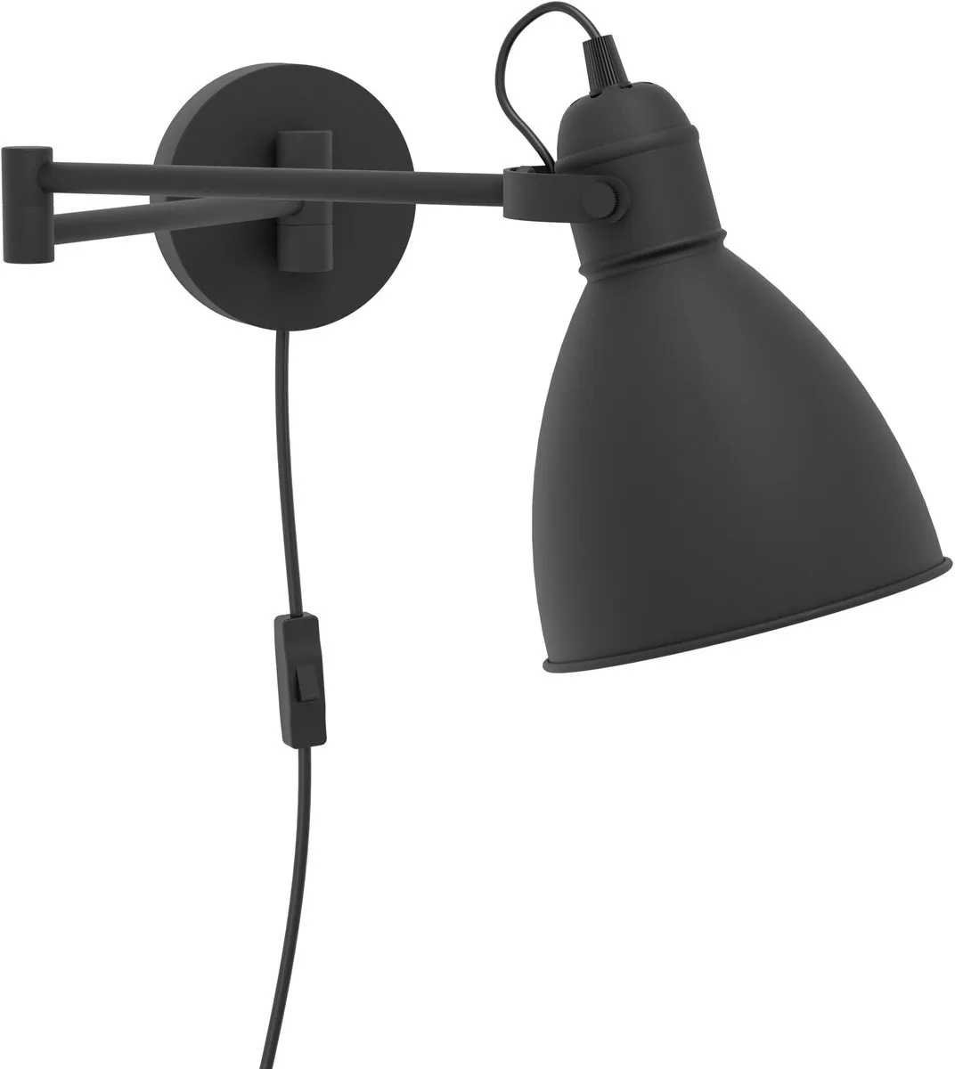 Eglo San Peri Wandlamp E27 - 30cm - Zwart