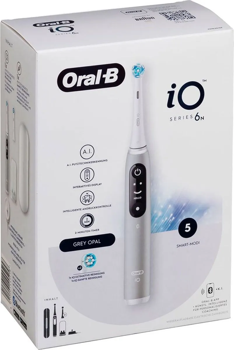Oral-B iO 6N Elektrische Tandenborstel - Grijs - afbeelding 6 van 6