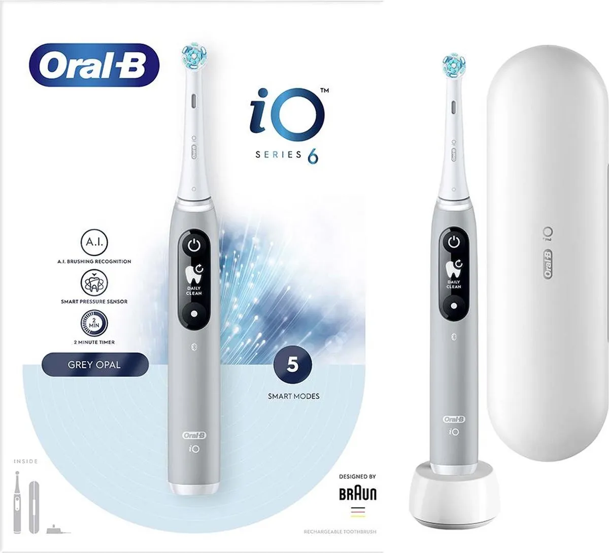 Oral-B iO 6N Elektrische Tandenborstel - Grijs