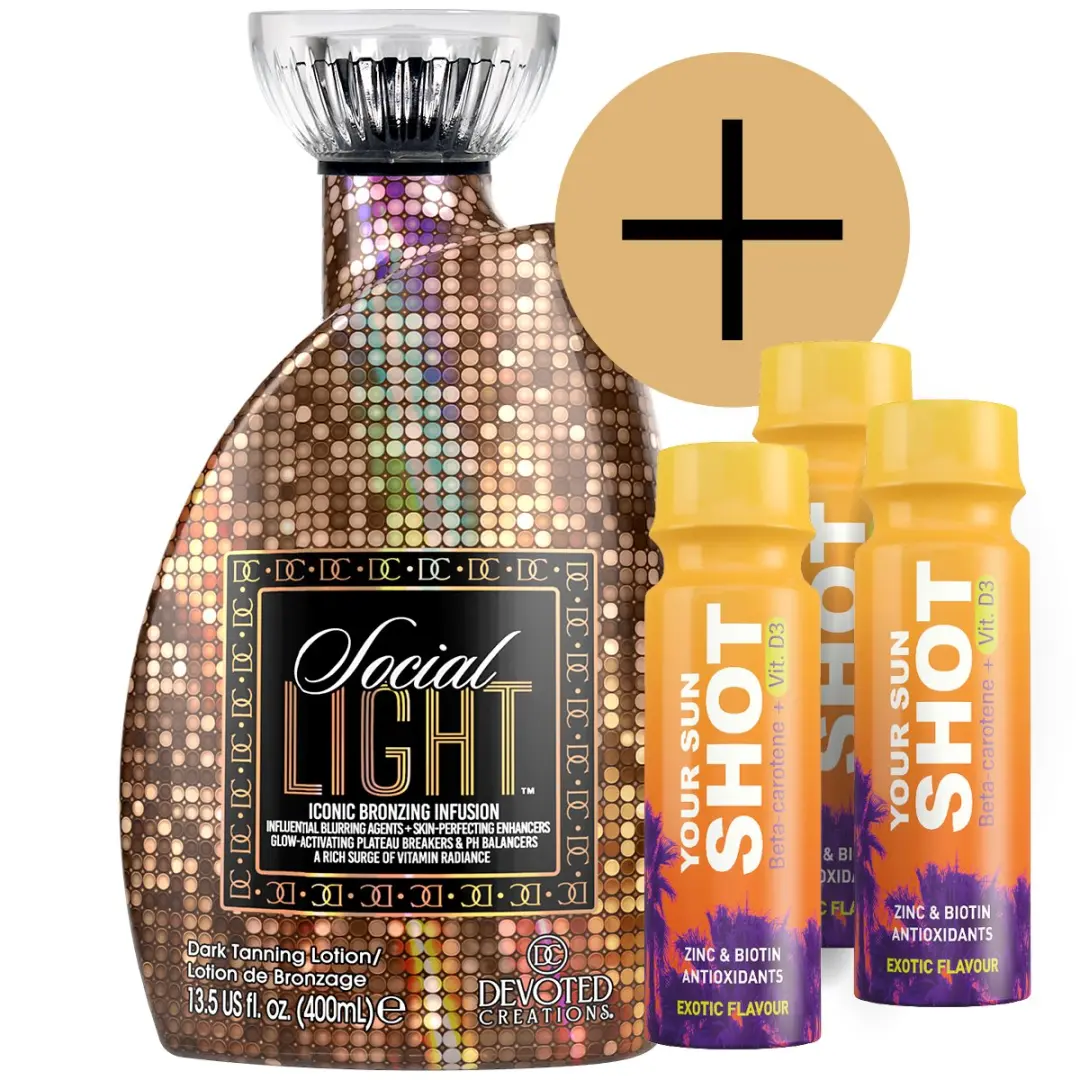 Devoted Creations Social Light + 3 Your Sun Shots 400ml