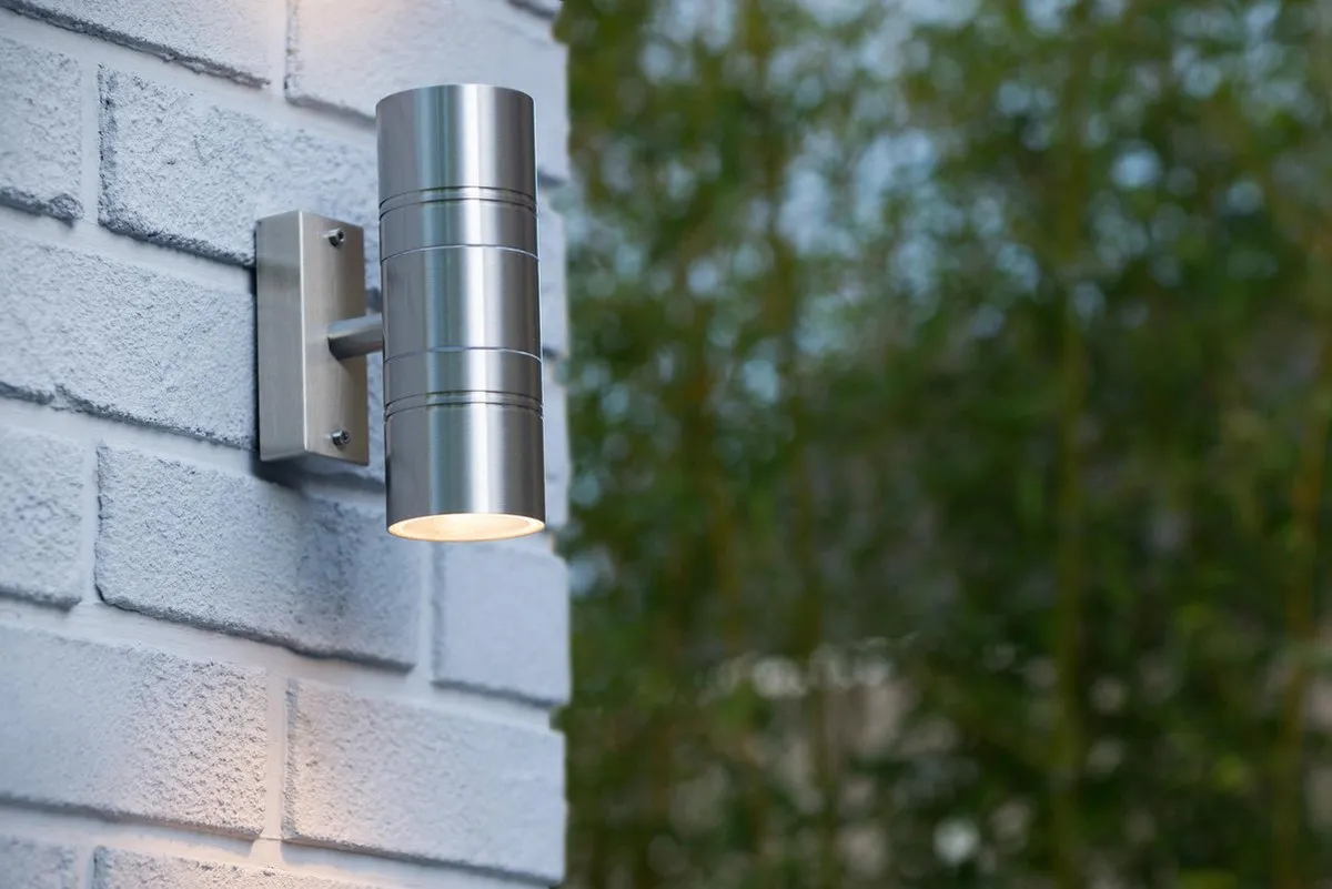 Lucide ARNE-LED Wandlamp GU10 2x5W 2700K - Mat chroom