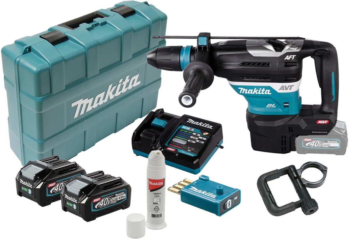 Makita HR005GM202 Accu-Combihamer SDS-MAX - 2x 4.0Ah - Beton/Steen 40mm