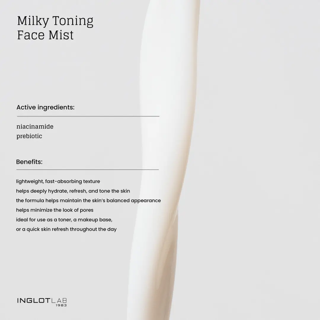 Inglot Lab Milky Toning Face Mist 100ml - afbeelding 3 van 5