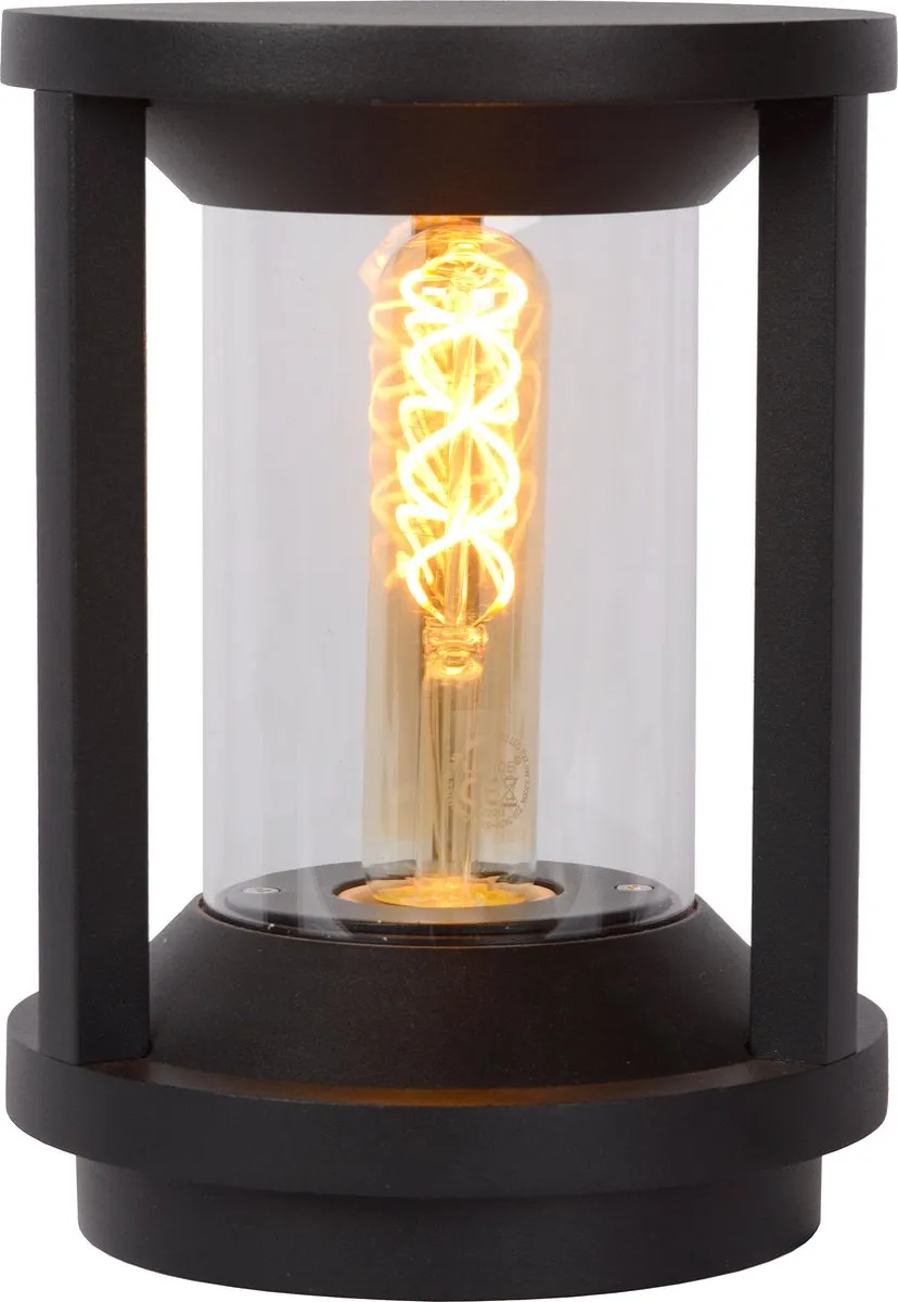 Lucide CADIX Sokkellamp Ø16cm 1xE27 - Zwart