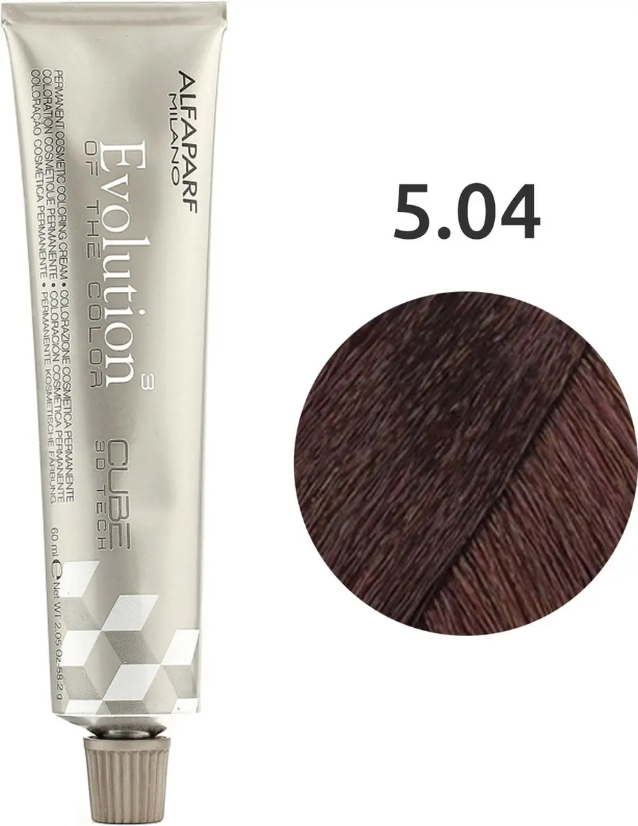 Alfaparf Milano Evolution of the Color 5.04 Permanent Haarkleuring 60ml - Zwart
