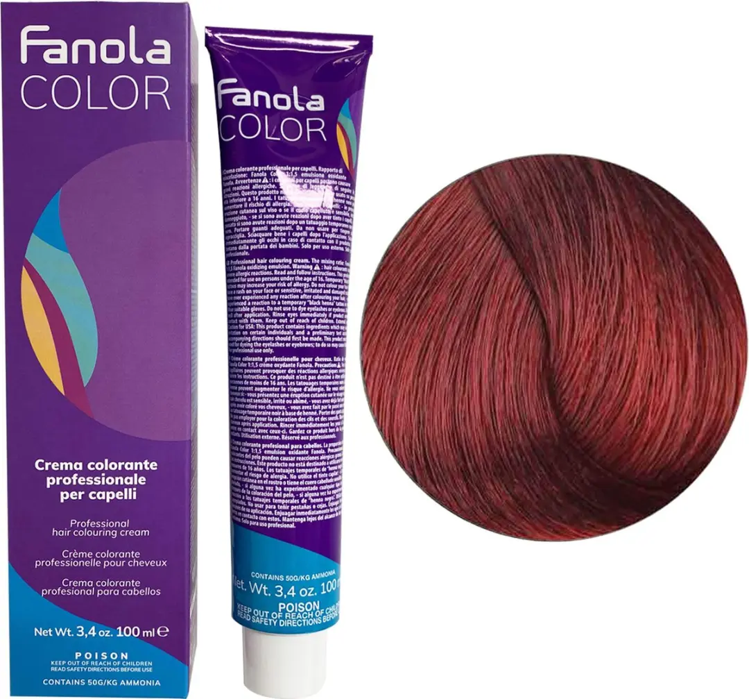 Fanola Professional Colouring Cream 6.6 Dark Blonde Rood - 150ml
