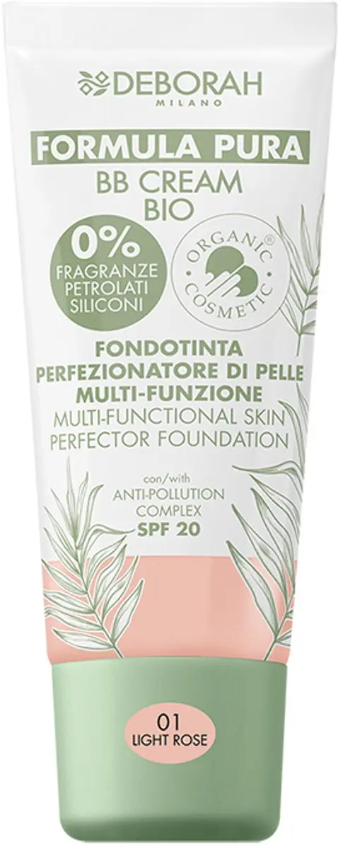 Deborah Milano BB Cream Pure BIO SPF 20 01 Light Rose