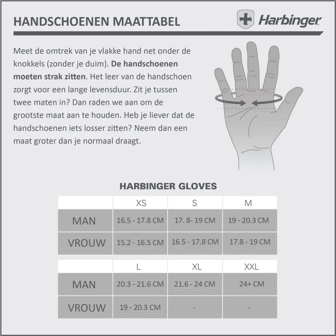 Harbinger Power Sporthandschoenen Dames L - Blauw/Zwart
