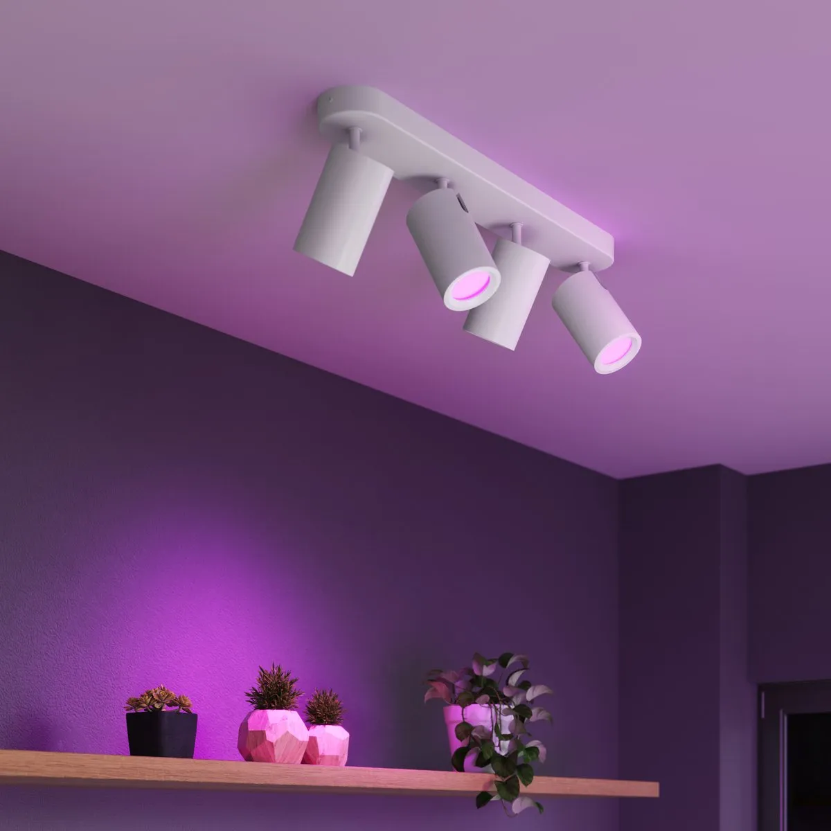 Calex Smart Plafondlamp 4-Lichts RGBW 2200K - Wit