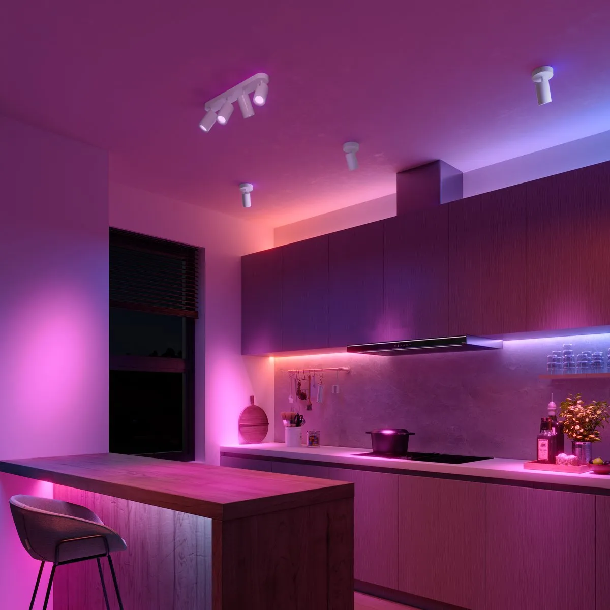 Calex Smart Plafondlamp 4-Lichts RGBW 2200K - Wit