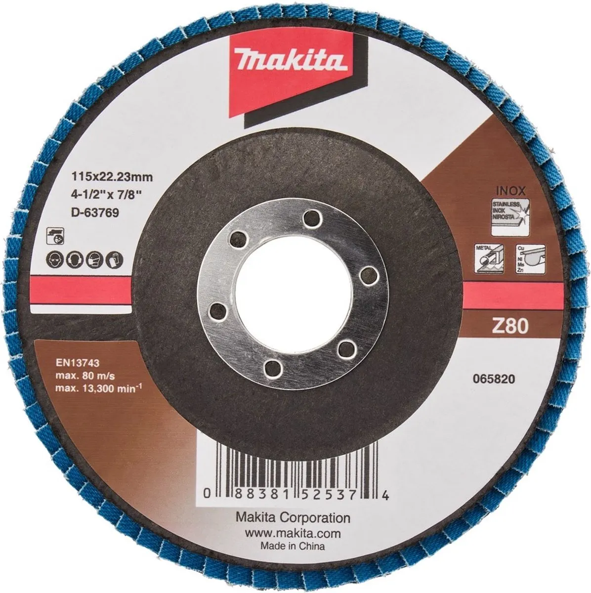 Makita D-63769-10 Lamellenschijf 115mm Metaal