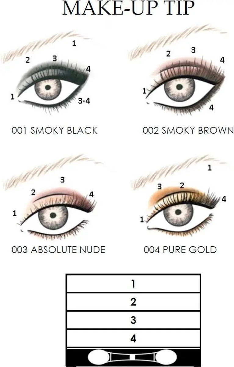 Pupa Milano Vamp! Palette 001 Smoky Black - 4 Kleuren