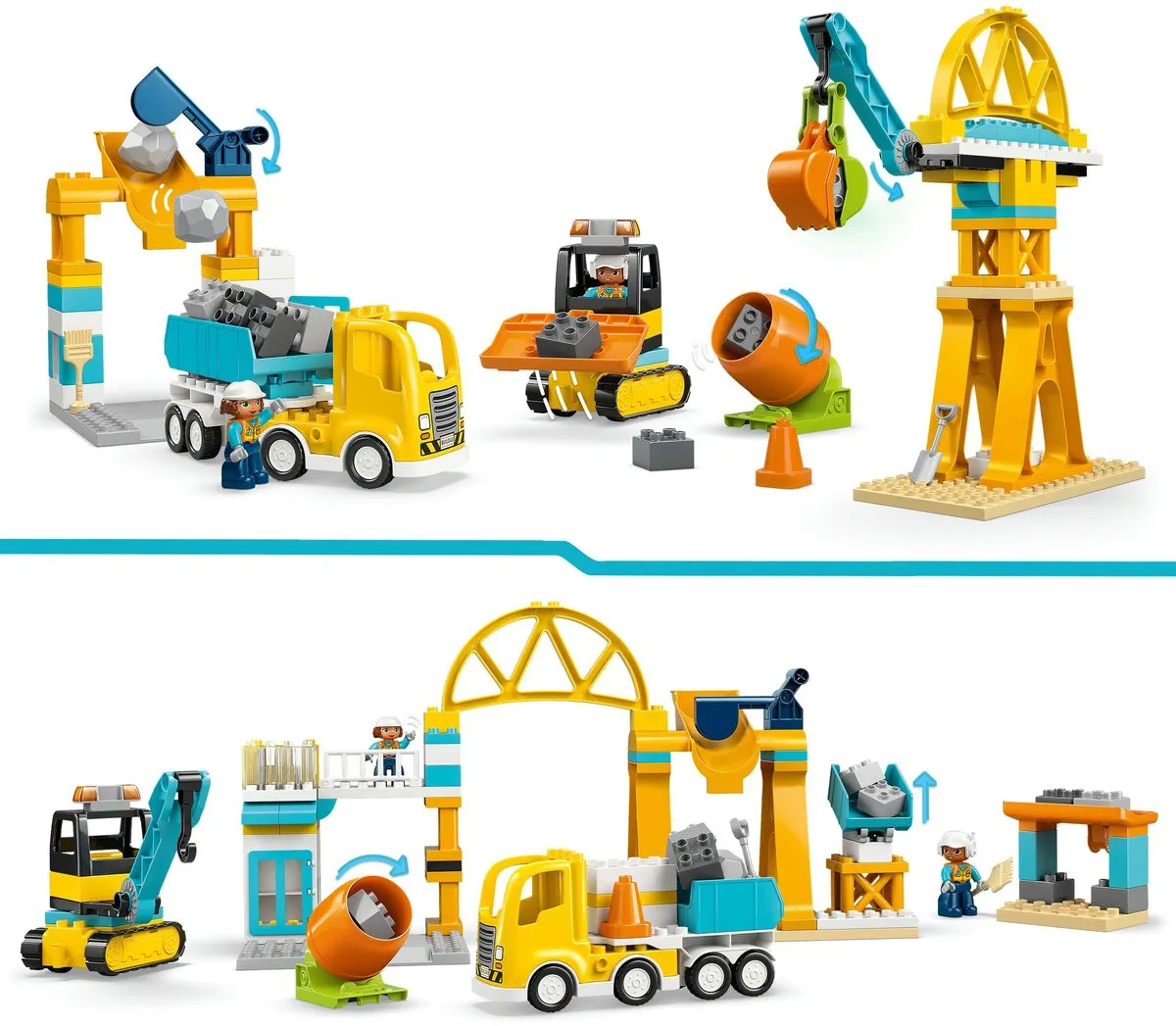 LEGO DUPLO 10476 Bouwplaats 3-in-1 - 84 Stukken - 2 Minifiguren