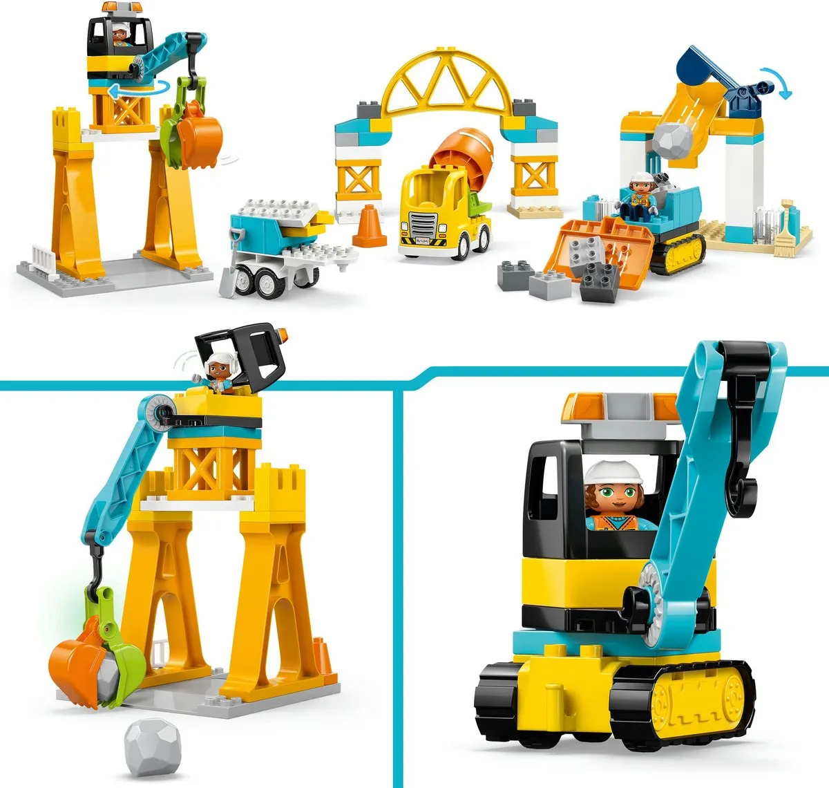 LEGO DUPLO 10476 Bouwplaats 3-in-1 - 84 Stukken - 2 Minifiguren