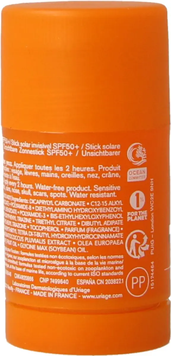 Uriage Bariesun SPF50+ Invisible Glow Stick 18ml