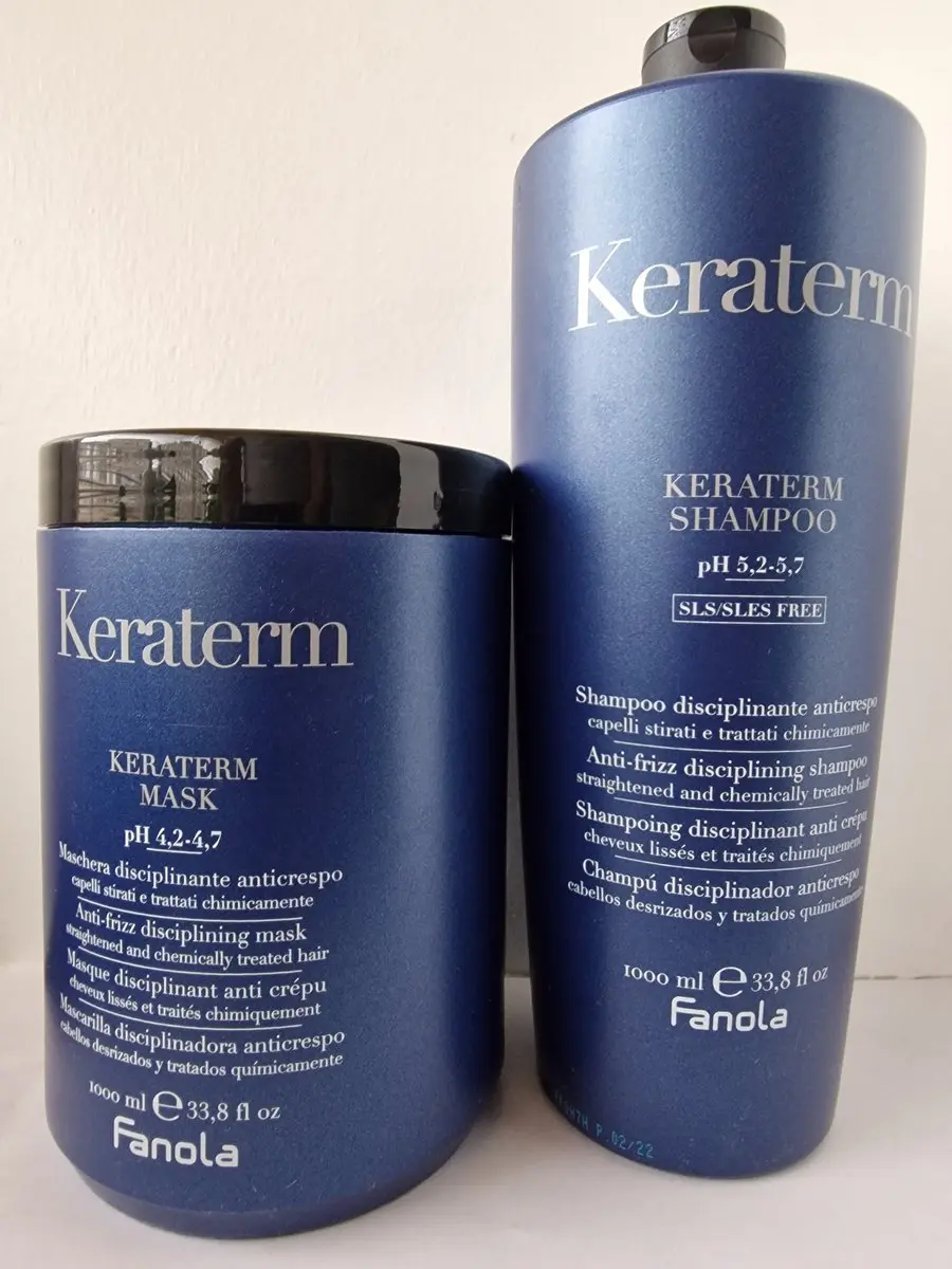Fanola Keraterm Duo Shampoo & Mask 2000ml - Kroeshaar
