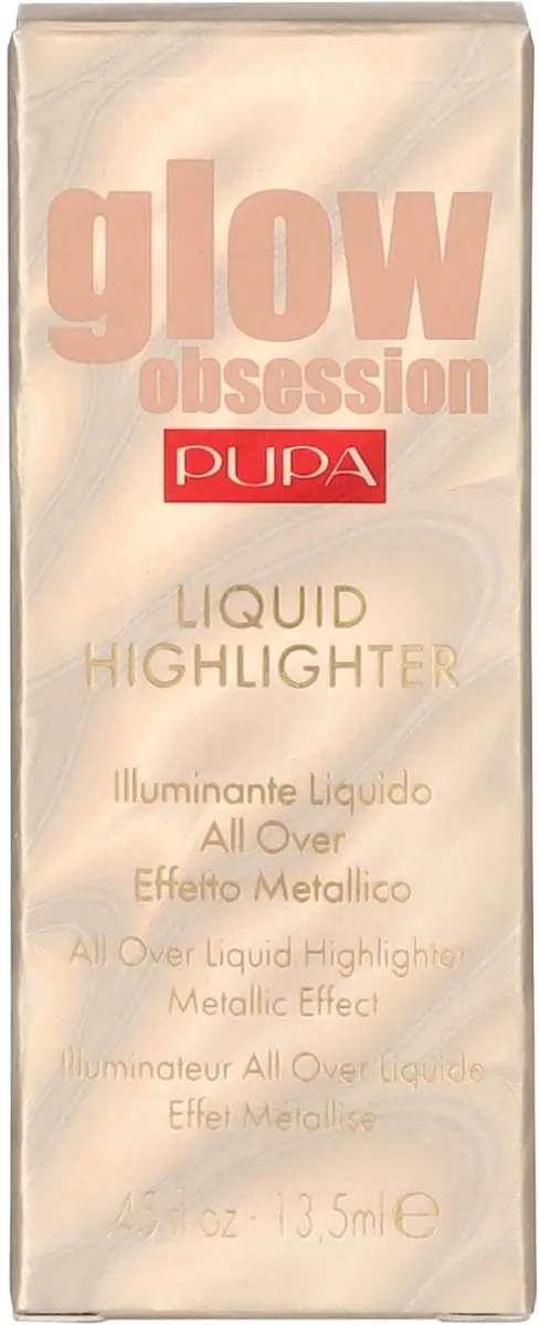 Pupa Milano Glow Obsession Liquid Highlighter Moon Light 002 - 13.5ml - Goud