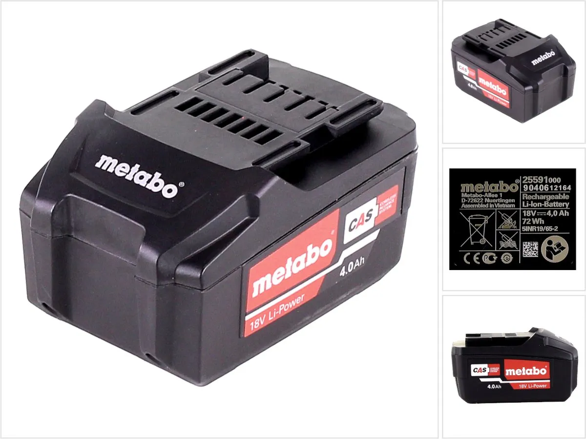 Metabo ME1840 Accu 18V 4Ah - 4000mAh