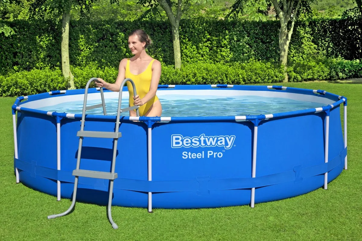 Bestway Steel Pro 5612E Opzetzwembad - 396x84cm - 8680L - Blauw