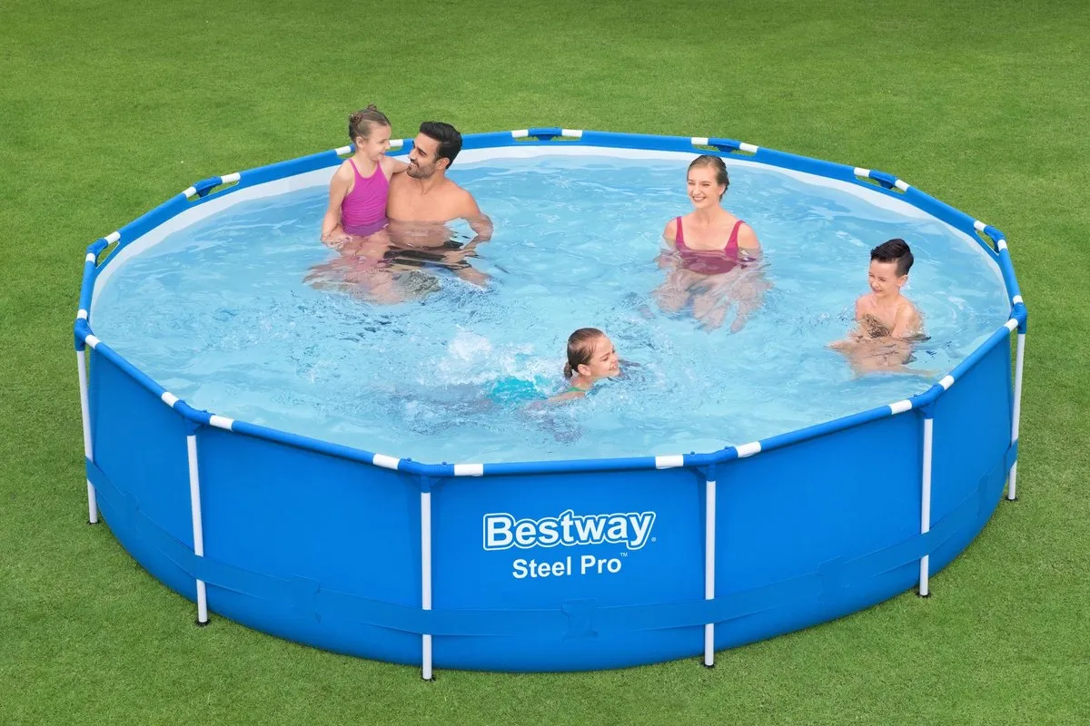 Bestway Steel Pro 5612E Opzetzwembad - 396x84cm - 8680L - Blauw