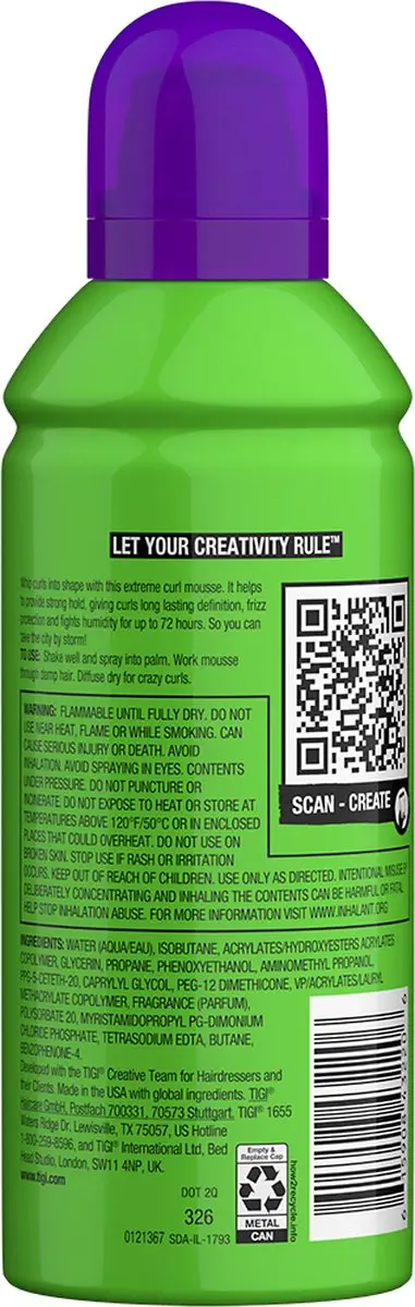 TIGI Bed Head Foxy Curls Extreme Curl Mousse 250ml