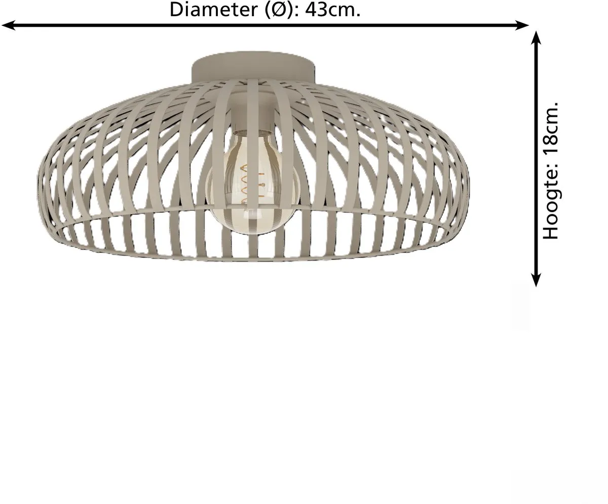 Eglo Mogano 3 Plafondlamp Ø43cm - Zandkleur - afbeelding 6 van 6