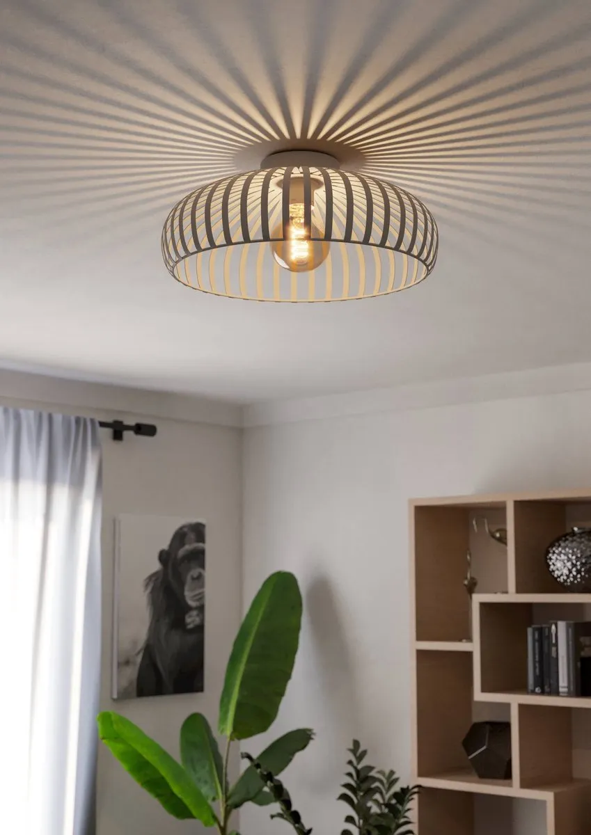 Eglo Mogano 3 Plafondlamp Ø43cm - Zandkleur