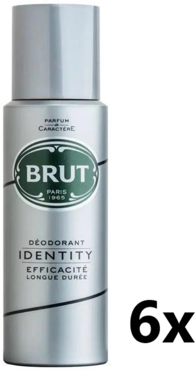 Brut Identity Body Deodorant Spray 6x200ml