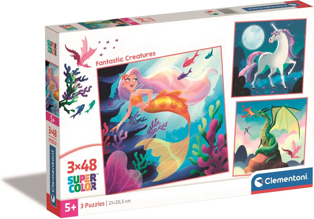 Clementoni Fantasie Wezens Puzzel 144 Stuks - Multikleur