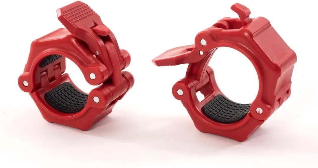 Muscle Power Olympische Quick Lock Collar Set 50mm - Rood