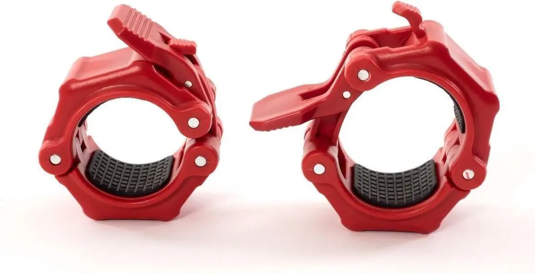 Muscle Power Olympische Quick Lock Collar Set 50mm - Rood