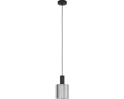 Eglo Gorosiba Hanglamp E27 - 5 Lichthoorns - Ø15cm - Rookglas Zwart