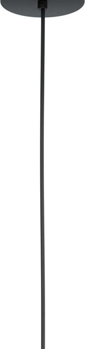 Eglo Gorosiba Hanglamp E27 - 5 Lichthoorns - Ø15cm - Rookglas Zwart