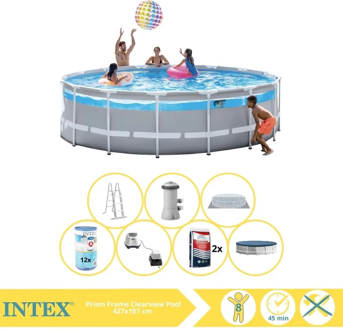 Intex Prism Frame 26720GN Opzetzwembad 427x107cm