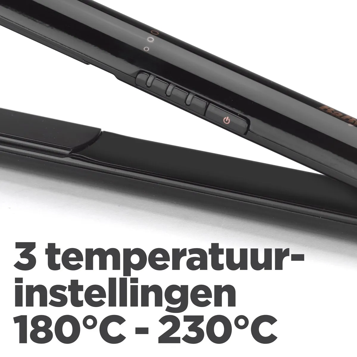 Babyliss Smooth Finish ST250E Stijltang - 230°C - Titanium-keramisch - Zwart