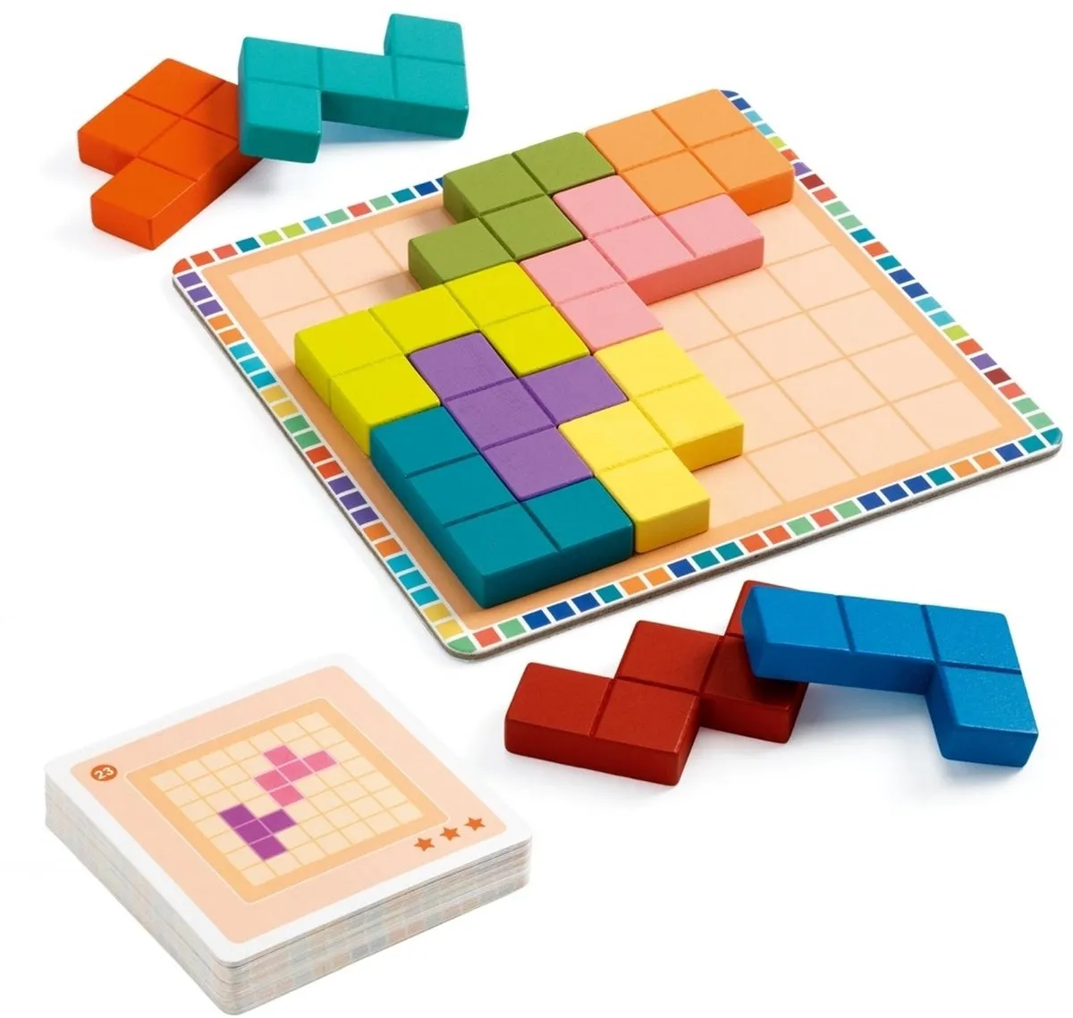 Djeco Polyssimo Blokjesspel DJ08451 - 30 Uitdagingen - Multicolor