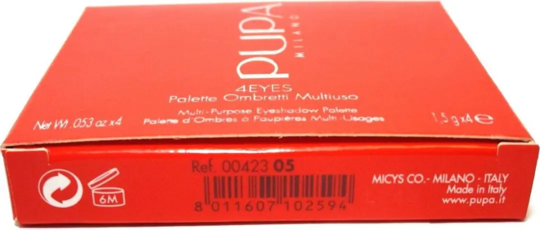 Pupa Milano 4eyes 05 Oogschaduw - 4x1,5g - afbeelding 2 van 2